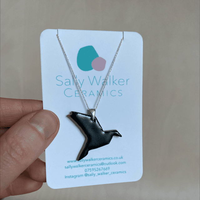 Pendant bird black 